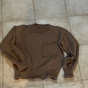 SHEIN Women's Brown Crewneck Sweater